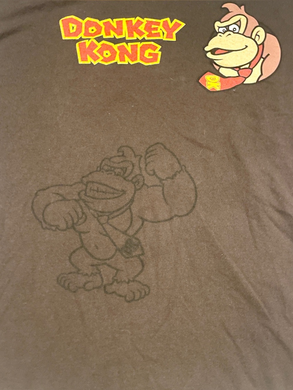 Nintendo Super Mario Donkey Kong Graphic Tee Dark Brown Size 2XL - Picture 3 of 16